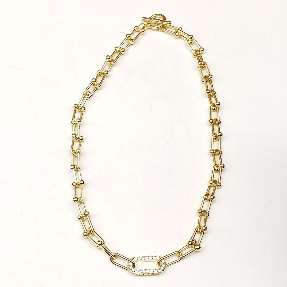 Gold Plated Horse Shoe Necklace Chain